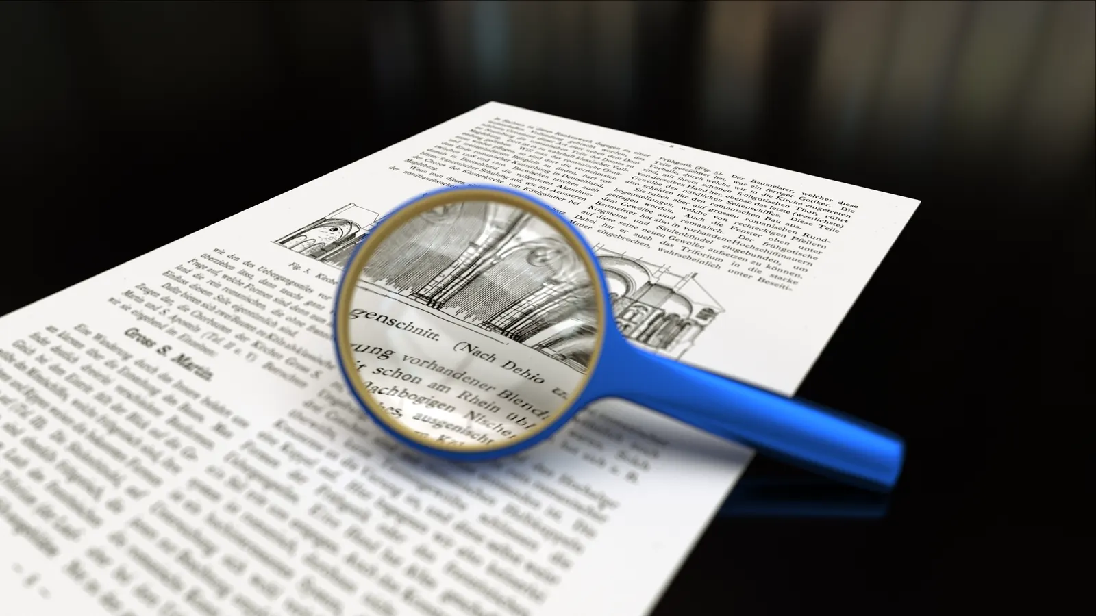 Magnifying glass over paper, representing how to judge a Minecraft alt shop before ordering